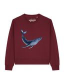 Watapparel Sweatshirt 'Wal' donkerblauw / donkerrood