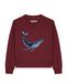Watapparel Sweatshirt 'Wal' donkerblauw / donkerrood