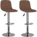Maison Exclusive - 2 tabourets, marron, avec assise en tissu