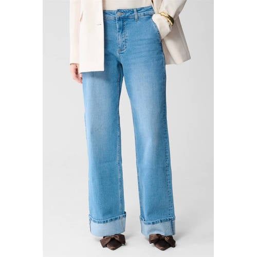 Shoeby High Waist Wide Leg Jeans Light Blue Denim