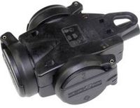 AS Schwabe 60455 3-voudige koppeling Massief rubber 230 V Zwart IP44