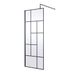 Hudson Reed Paroi de douche italienne abstraite – Noir – 195 x 80 cm - Design moderne