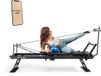 Mewave© Pilates Reformer PRO – Inklapbaar & Verstelbaar – Voor Thuis & Studio – Met Telefoonhouder & App met pilates workouts – Zwart