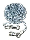 Heavy Duty Hondenloperketting, hondenstrik, voor middelgrote tot grote honden, stalen lasketting, hondenriemketting, 500 lbs capaciteit, voor honden tot 80 lbs (10FT), zilver