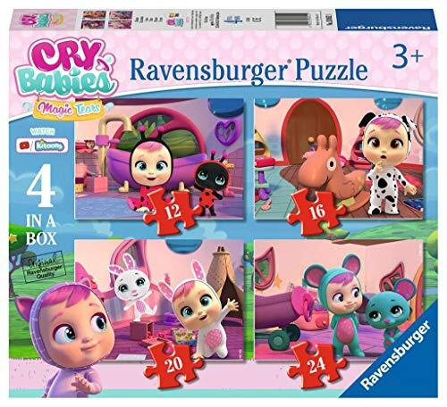 Ravensburger Puzzel, Cry Babies, 4 puzzels in een box, kinderpuzzel aanbevolen leeftijd 3+, puzzel