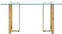 Vente-unique Bureau van gehard glas en roestvrij staal - Transparant en goudkleurig - NILESA