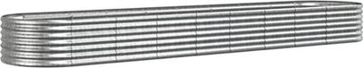 vidaXL Plantenbak - 368x80x36 cm - Gegalvaniseerd Staal - Zilverkleurig