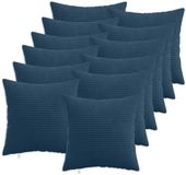 vidaXL Kussensloop 12 pcs HEERLEN Marineblauw 50 x 50 cm corduroy