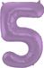 Folat Folieballon Cijfer 5 Paars Metallic Mat - 86 cm