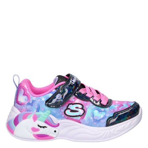 Skechers Unicorn Dreams sneakers met lichtjes - blauw/roze