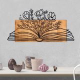 Asir Group Decoratief houten wandaccessoire | Houten lijst | 74 x 37 cm | Zwart | Hout; Metaal