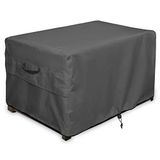 ULTCOVER Patio Deck Box Opbergbank Cover - Waterdichte Outdoor Rechthoekige Vuurkorf Tafelhoezen 162,6 x 76,2 cm, Zwart