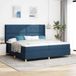 Maison Exclusive - Lit boxspring avec bandes lumineuses LED bleues, 200 x 200 cm, tissu