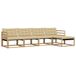 vidaXL Ensemble de canapés d'extérieur 5 pièces Blanc et Beige
