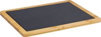 Westmark Servierbrett/Bambus- und Naturschieferplatte zum Anrichten, rechteckig, Fläche: 33 x 25 cm, Bambus/Schiefer, Tapas + Friends, Hellbraun/Anthrazit, 69442270