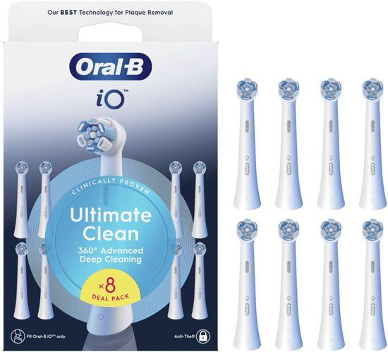 Oral-B iO Ultimate Clean Wit (8 stuks) - 8700216778435