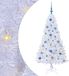 vidaXL - Kunstkerstboom - Wit - 150 cm - PVC en Staal