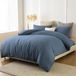 TRANKIELO® - Ensemble de literie 180 x 200 cm - Microfibre bleu clair, infroissable et sans repassage - Incluant 2 taies d'oreiller 80 x 80 cm