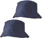 Shoppartners 10x stuks vissershoedjes/zonnehoedjes donkerblauw voor volwassenen - Zomerhoeden