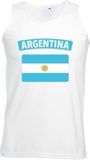 Bellatio Decorations Argentinie singlet shirt/ tanktop met Argentijnse vlag wit heren XXL