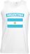 Bellatio Decorations Argentinie singlet shirt/ tanktop met Argentijnse vlag wit heren XXL