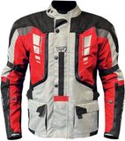 Berik Ferpho waterdichte motorfiets textieljas - Zwart/wit/rood - Maat 54