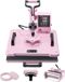 VEVOR Presse à chaud 30x38cm 5 en 1 Presse pour gobelets T-shirts Rose