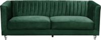 Beliani ARVIKA - 3-zitsbank - Groen fluweel - Klassiek design
