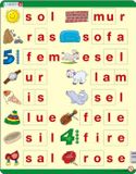 Larsen legpuzzel apprendre à lire norvégien - jouet éducatif 22 pièces