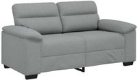 vidaXL 2-zitsbank 160x81x84 cm stof lichtgrijs