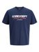 JACK & JONES Shirt navy / magenta / wit