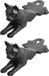 Esschert Design Deurstopper liggende kat - 2x - 0.5 kg - gietijzer - zwart - 16 x 8 x 7 cm