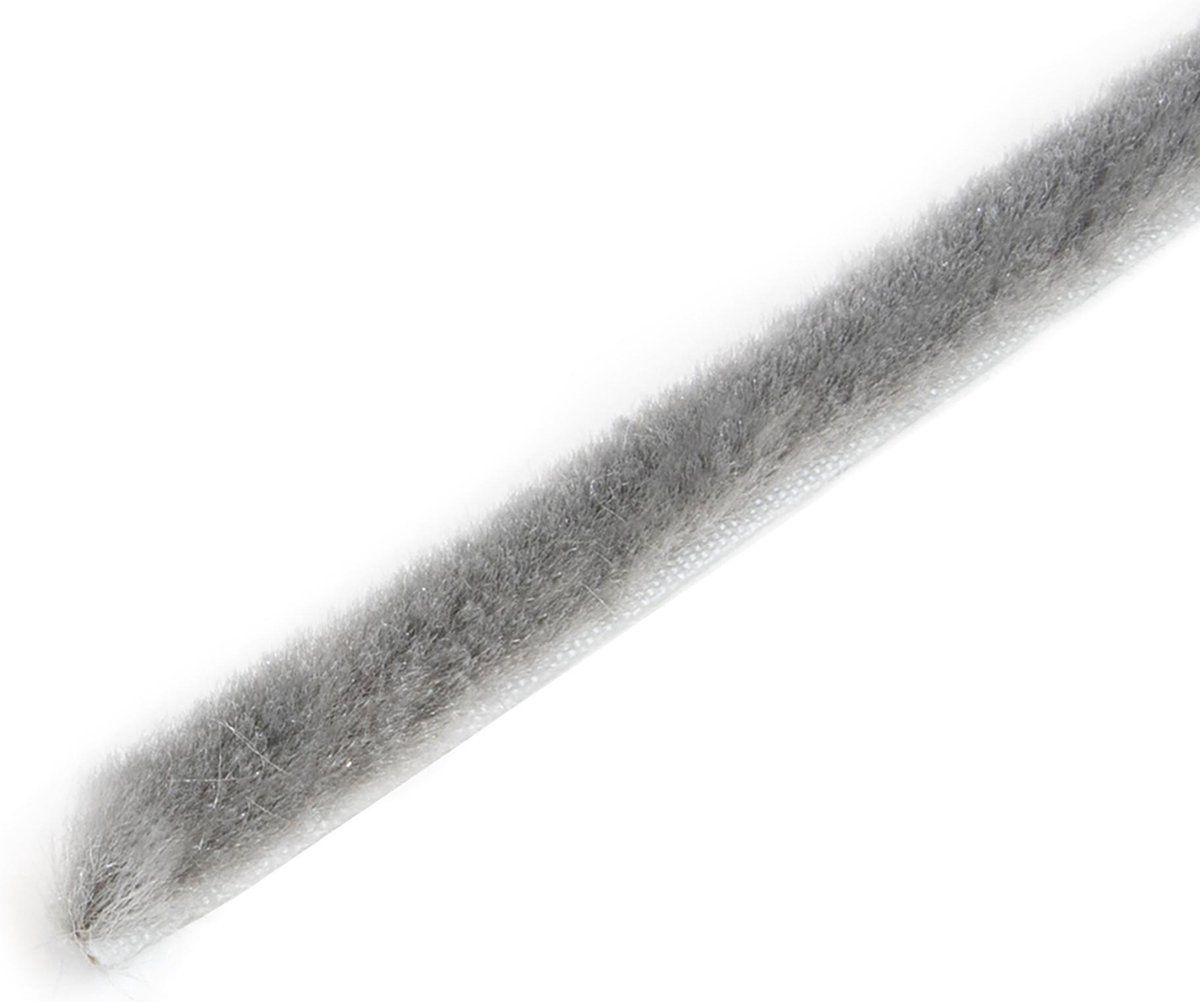 Emuca Zelfklevende borstelstrip - 17 mm - 10 m - Grijs
