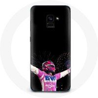 Maniacase Hoesje voor Samsung Galaxy A8 Plus Formule 1 Sergio Pérez Mendoza won de race