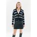 Caroll gestreepte gebreid vest met wol donkerblauw
