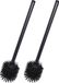 ZELLER Brosse WC/Toilette - 2x pièces - noir - manche Inox - D7 x 39 cm