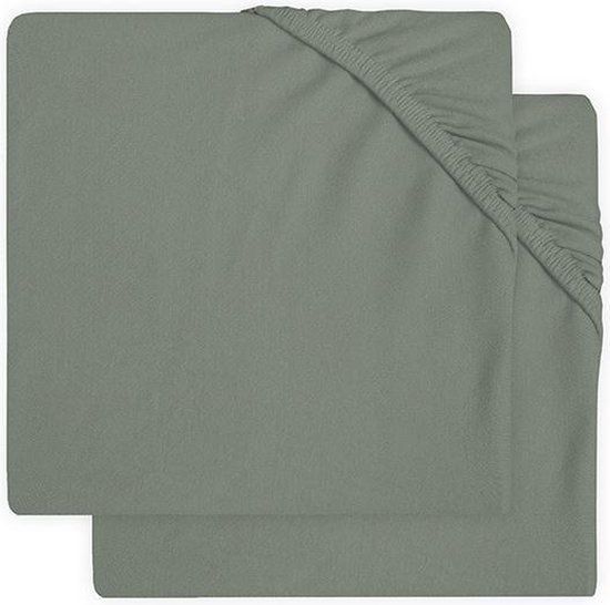 Jollein - Baby Hoeslaken Ledikant Jersey (Ash Green - 2 Stuks) - 60x120cm