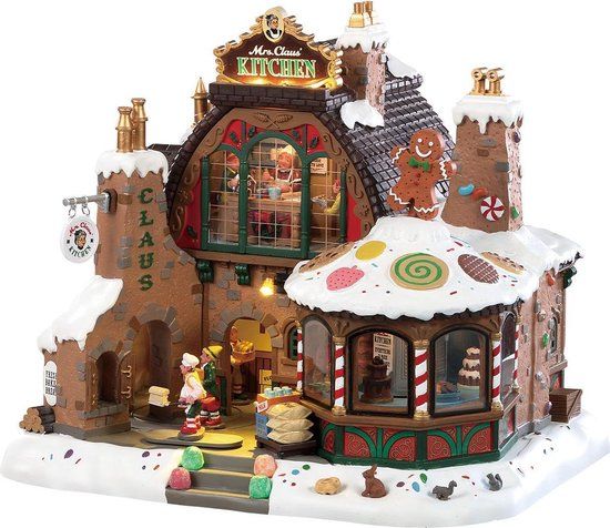 Lemax Kerstdorp Mrs. Claus' Kitchen - met verlichting - 24 x 27 x 27 cm - Porselein
