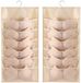 Merkloos BH Organizer - 12 Opbergvakken - BH Verdeler voor in Kast - Hangende Ondergoed Verdeler - Beige