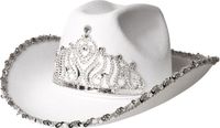 Boland - Hoed cowboy Glimmer wit Wit - 57 cm