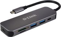 D-Link DUB-2325 5-in-1 USB-C Hub met Kaartlezer