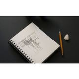 Clairefontaine 96666C Schetsboek Zwart Imitatieleer 24x30cm 100 vel 90g
