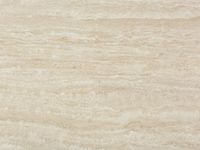 Vente-unique Eettafel voor 8 personen van keramiek en zwart metaal - Beige travertijneffect - ELVA