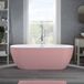 Hudson Reed Baignoire îlot moderne - Double dos – 150 x 75 cm - Rose - Trop-plein chromé - Otterton