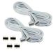 COOLWEST 2 stuks 2 m verlengkabel voor LED RGB Strip 4 pins, connector