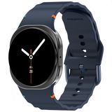 imoshion Wave Siliconenband - Geschikt voor Samsung Galaxy Watch 9 (40/44mm) / Watch 8 (40/44mm) / Classic (46mm) - Donkerblauw