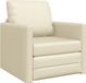 vidaXL Divan d'angle crème similicuir 74 x 77 x 81 cm