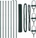vidaXL Zeshoekig gaashek met grondbevestiging 10 x 1,2 m groen mesh