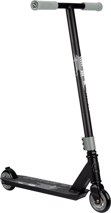 Nijdam Vert Flyer Stuntstep - Zwart/Grijs - Aluminium