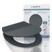 Merkloos Duroplast Toiletbril - Soft-close - Snelsluiting - Grijs